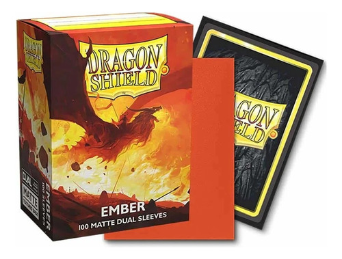 Dragon Shield 100 Standard Dual Sleeves Ember Matte