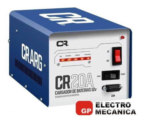 Imagen 2 de 6 de Cargador De Bateria 20a 12v Amperimetro Carga Regulable Auto