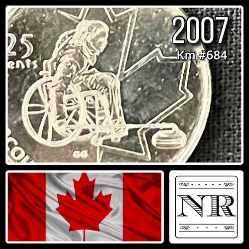 Canada - 25 Cents - Año 2007 - Km #684 - Wheelchair Curling