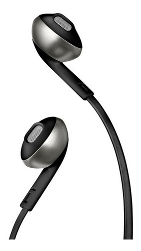 Fone De Ouvido Jbl T205 Preto Cinza Com Microfone E Controle