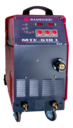 Máquina De Solda Inversora Multiprocesso Mte 510i Bambozzi Cor Vermelho