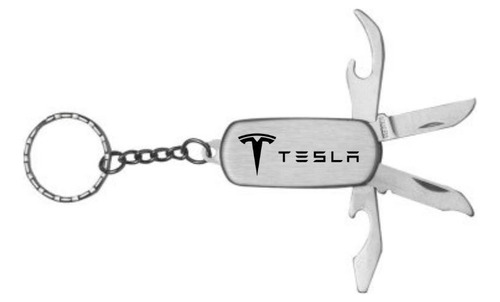 Chaveiro Canivete Metal Tesla Cybertruck Model 3 | 4 Funções