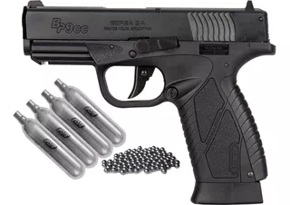 Pistola Asg Bersa Bp9cc 4.5mm Blowback + Garrafas Y Balines