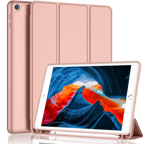Funda New Para iPad Imieet 10.2 9/8/7 Gen C/portalápiz/rose