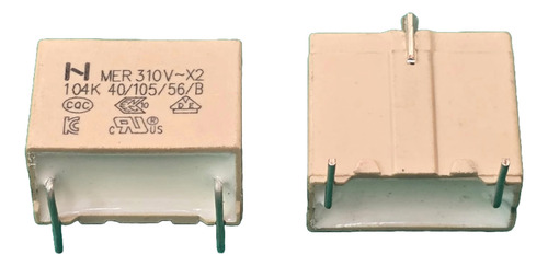 1x Capacitor Poliester 100nf/310v = 100k/310v X2 Smd