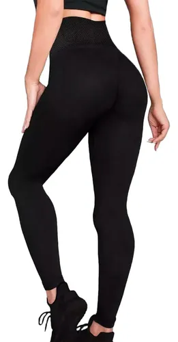 1pz Leggins Térmicos Afelpados Dama Pretina Ancha Jera Bbp