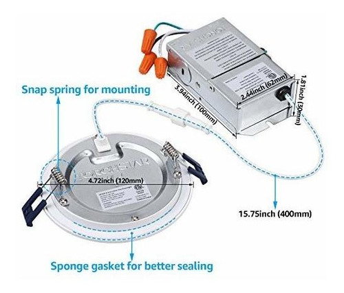 Essential Serie 10.5w 4 Inch Slim Led Panel Downlight