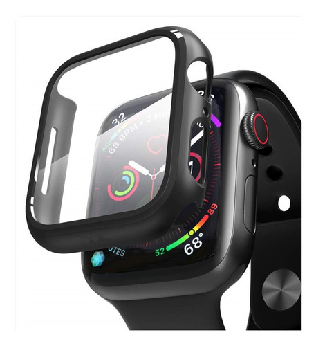 Bumper Protector Marco + Vidrio Para Apple Watch 44