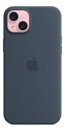 Case Silicone Magsafe Capa iPhone 15 Azul Tempestade