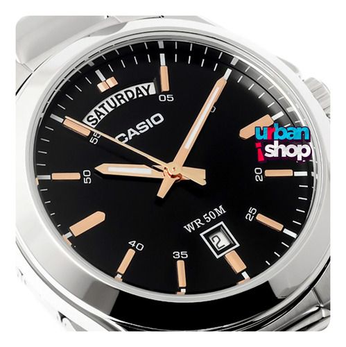 Reloj Casio Caballero Mtp 1370d 1a2 Acero Doble Fechador