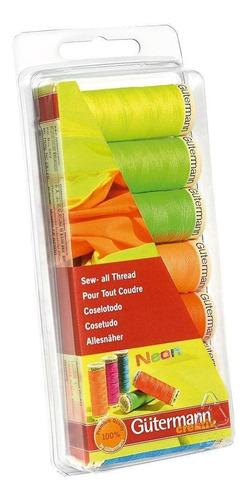 Hilo Gutermann, Blister 7 Carretes, Colores Neón 100 M