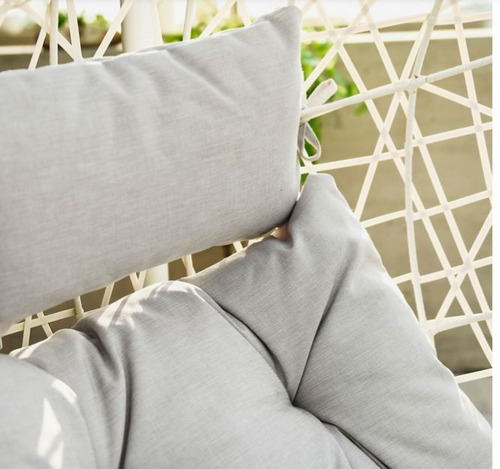 Imagen 4 de 8 de Colgante Blanco De Ratan Silla Sillón Columpio
