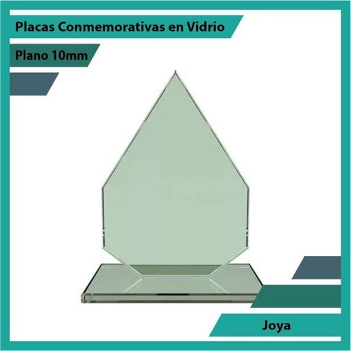 Premiación En Cristal Referencia Joya Pulido Plano 10mm