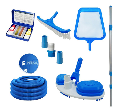 Kit Limpeza Piscina Aspirador Slim Sodramar + Mangueira