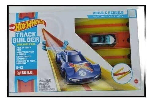  Hot Wheels Track Builder Paquete De Pista Plegable 