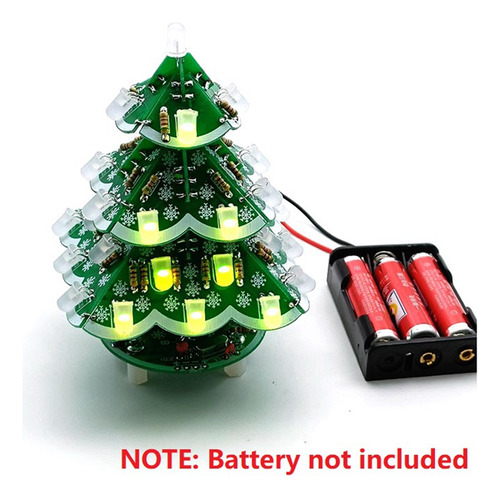 Kit De Bricolaje Led Estéreo 3d Para Árbol De Navidad, Rojo,