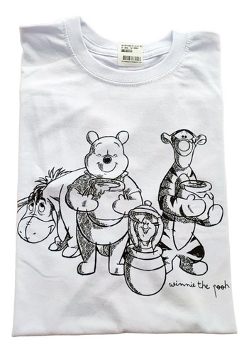 Camiseta Estampada Winnie Pooh Efecto Lápiz 