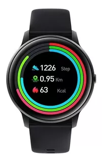 Smartwatch Imilab KW66 Smart Watch 1.28" caja 45.3mm de aleación de zinc black, malla black de silicona