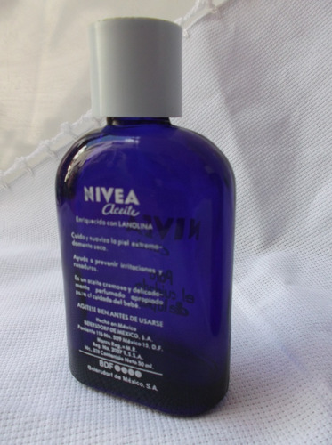 Par De Envases Antiguos De Aceite Nivea (Usado)