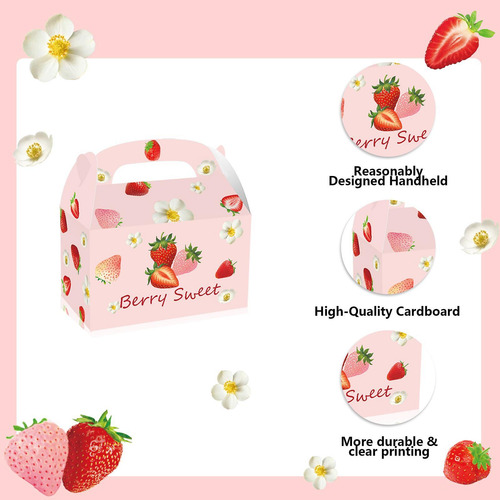 12 Cajas De Regalo Para Fiestas De Fresas, Cajas De Regalo,