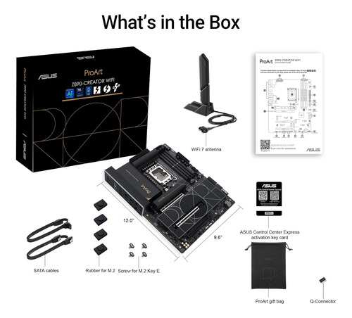 Asus Proart Z890-creator Wifi Z890 Lga 1851 Atx Motherboard,