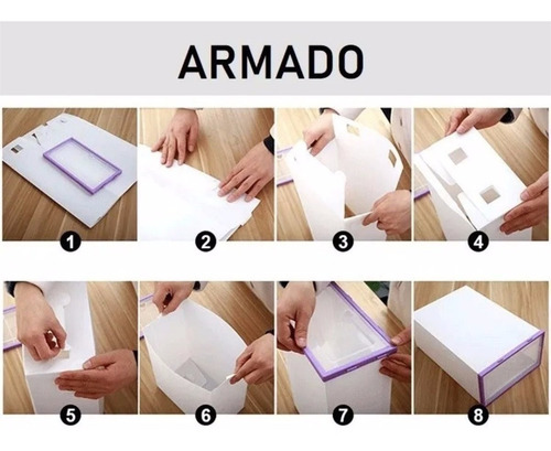 Imagen 7 de 8 de Cajas Organizadora Zapatos X 6 Cajas (h/ T.45) Exhibidor