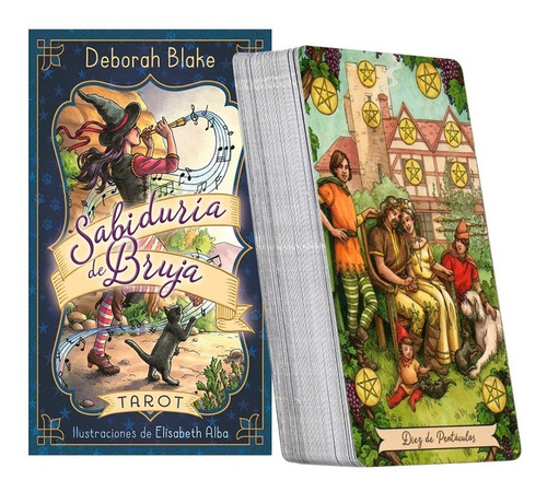Tarot Sabiduría De Brujas + Rider Waite Kit Español Flor Neg