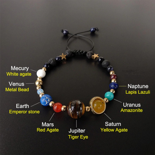 Pulsera Planetas Brazalete Ajustable Sistema Solar Universo