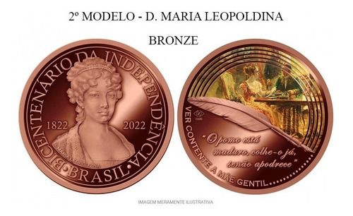 2º Medalha De Bronze Bicentenário Da Independência Do Brasil