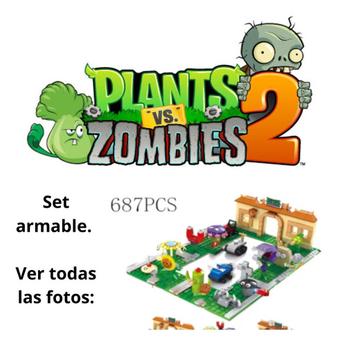Plantas Vs Zombies Set Armable 687pzs Plantas Contra Zombies (Usado)