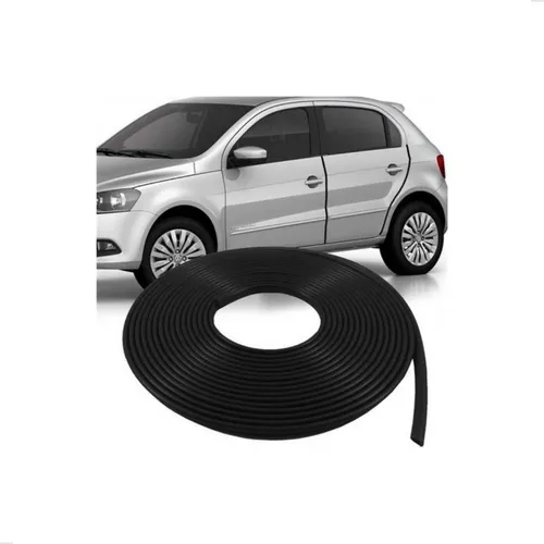 Borracha Proteção Borda Porta Casca De Cobra Mini 10mt Preto