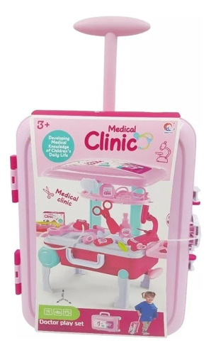 Maleta Clinica Portatil Doctora Para Niñas 27pcs Accesorios