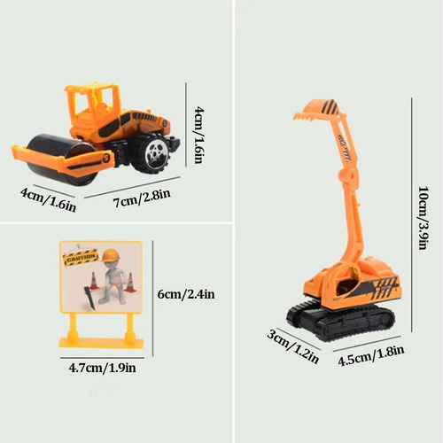 1:64 Trailer Trucks Toy 4pcs Mini Juego De Construcción De A