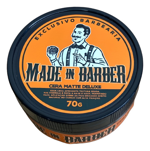 Cera Capilar Efeito Seco Matte Deluxe- Made In Barber- 70g