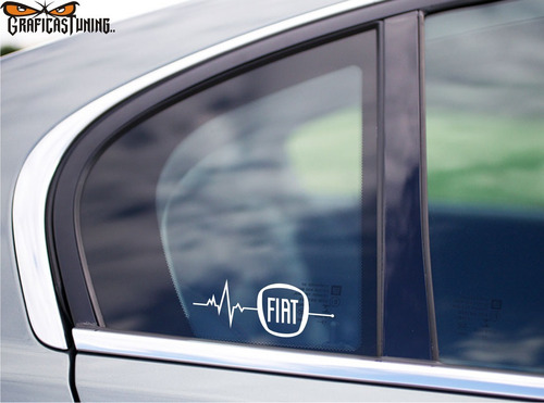 Imagen 2 de 4 de Calco Fiat En Mi Sangre 20 X 7 Cm - Graficastuning