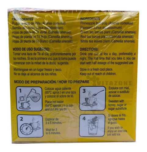 Imagen 4 de 5 de Piñalim 30 Sobres Gn+v (2 Cajas)