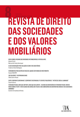 Revista De Direito Das Sociedades E Dos Valores Mobiliários, De Erasmo Valladão Azevedo E Novaes França / Nelson Eizirik. Editora Almedina, Capa Mole Em Português