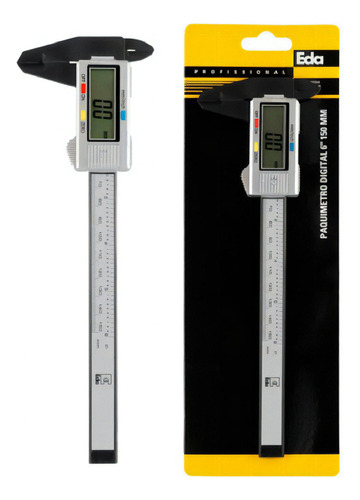 Paquímetro Digital 150mm 6 Polegadas Fibra De Carbono Eda