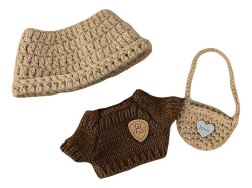 Roupas De Boneca De Pelúcia Com Suéter De Mochila Roupas