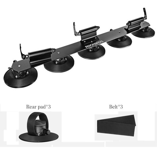 Rockbros Rack Portabicicletas De Succión P/2 & 3 Bicicletas Negro