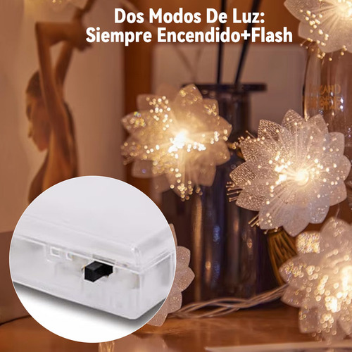 Hi, Goodea 2pcs Tira De Luces Flores Decoracion Navideñas