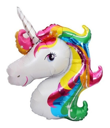  2 Globos Metalizados De Unicornio  45cms 