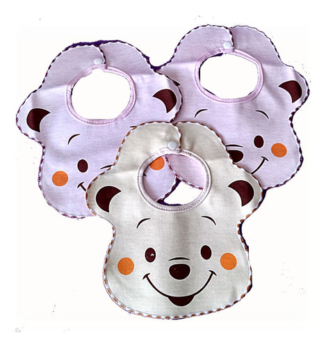 Baberos Bordados Para Bebé Paquete X3