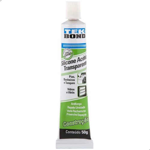 Tubo de construcción de silicona acética antifúngica Tekbond, 50 g