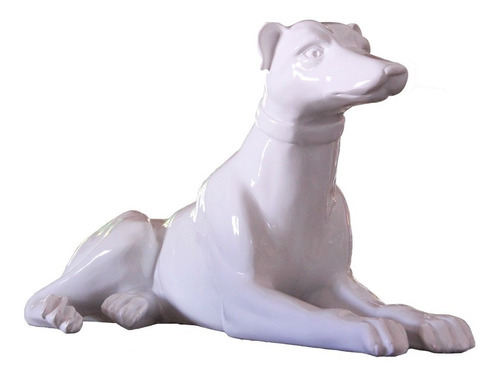 Estatua / Estatueta Cachorro Dog Deitado Em Resina - Bu191