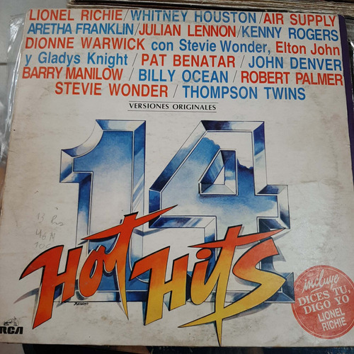 Vinilo 14 Hot Hits Whitney Houston Aretha Franklin Otros Cp2