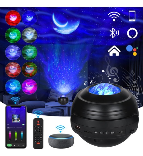 Lampara Proyector Galaxia Y Auroras Con Altavoz Y Bluetooth