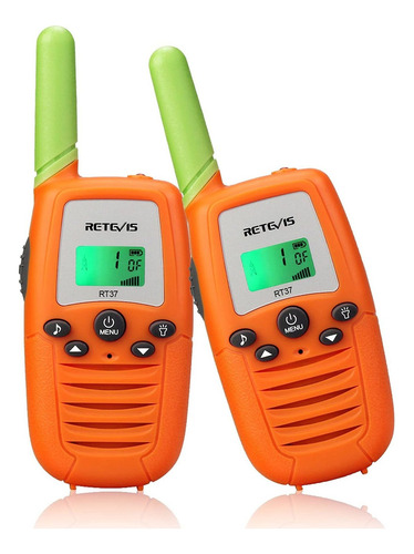 Walkie Talkies Retevis Rt37 Color Naranja Para Niños 2 Pzs