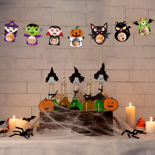 Chiazllta 24pcs Halloween Marco De Imagen Órnamentos Artesan