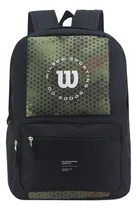 Comprar Mochila Urbana Deportiva Gym Escolar Universitaria Reforzada Color Negro Diseño De La Tela Liso Wilson 65.AF000